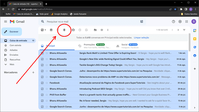 como excluir emails gmail img2