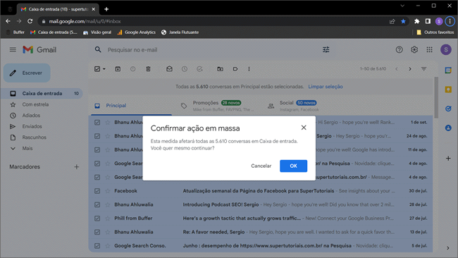 como excluir emails gmail img3